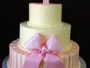 (2000 ) Tiered Communion Cake with Stripes