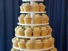 (622) Round Wooden Cupcake Tower with White Chocolate Seashells