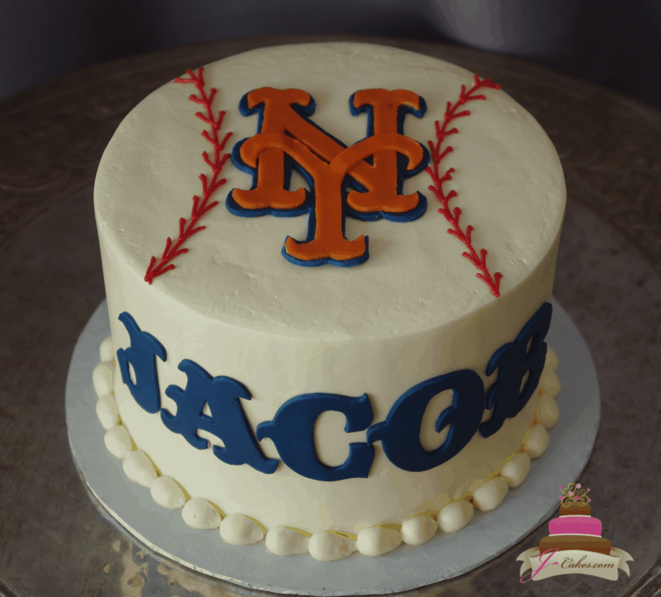 (735) Simple Baseball Groom's Cake