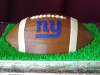 (718) NY Giants Football-Shaped Cake