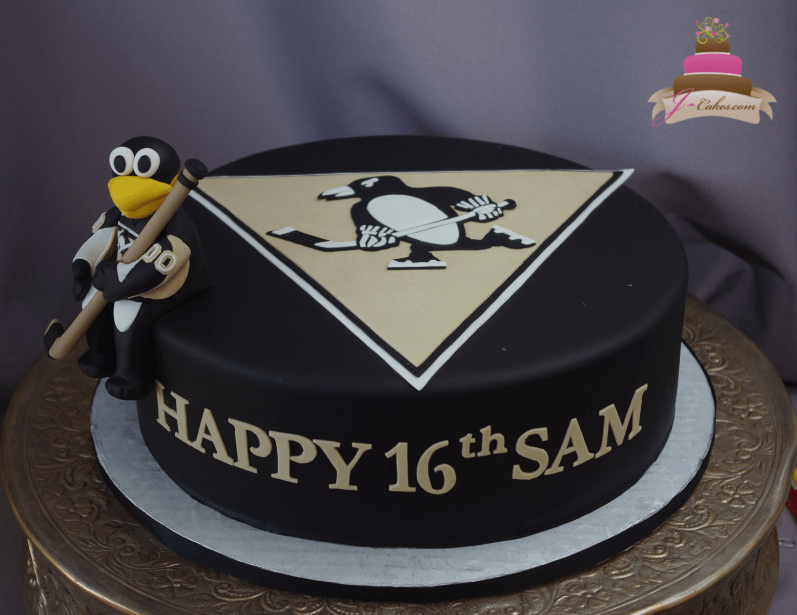 (931) Hockey Theme 16th Birthday Cake