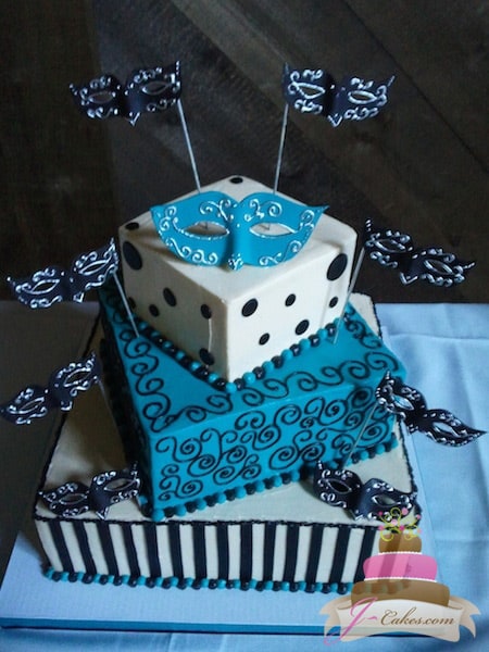 (901) Masquerade Sweet 16 Cake
