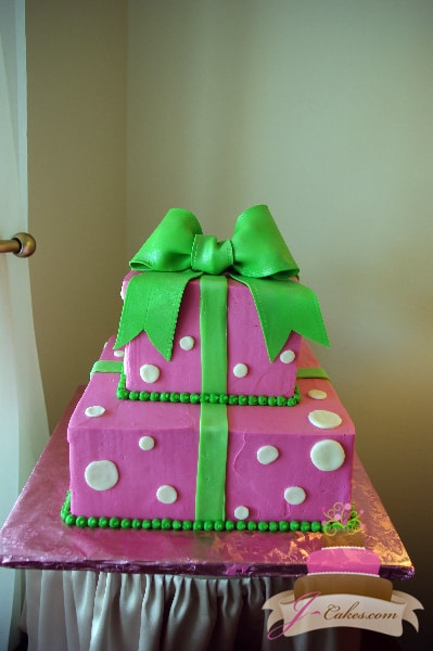 (915) Gift Box Sweet 16 Cake