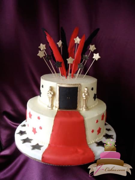 (922) Oscars Theme Sweet 16 Cake