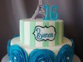 (926) Paris Theme Sweet 16 Cake