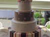 (907) Pink and Brown Tiered Sweet 16 Cake