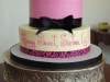 (909) Pink, Black, and White Sweet 16 Cake