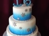 (917) Winter Theme Sweet 16 Cake