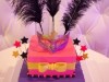 (921) Pink and Purple Masquerade Sweet 16 Cake