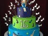 (923) Music Theme Sweet 16 Cake