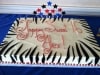 (924) Zebra Print Sweet 16 Sheet Cake
