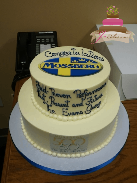 (833) Corporate Logo Tiered Cake