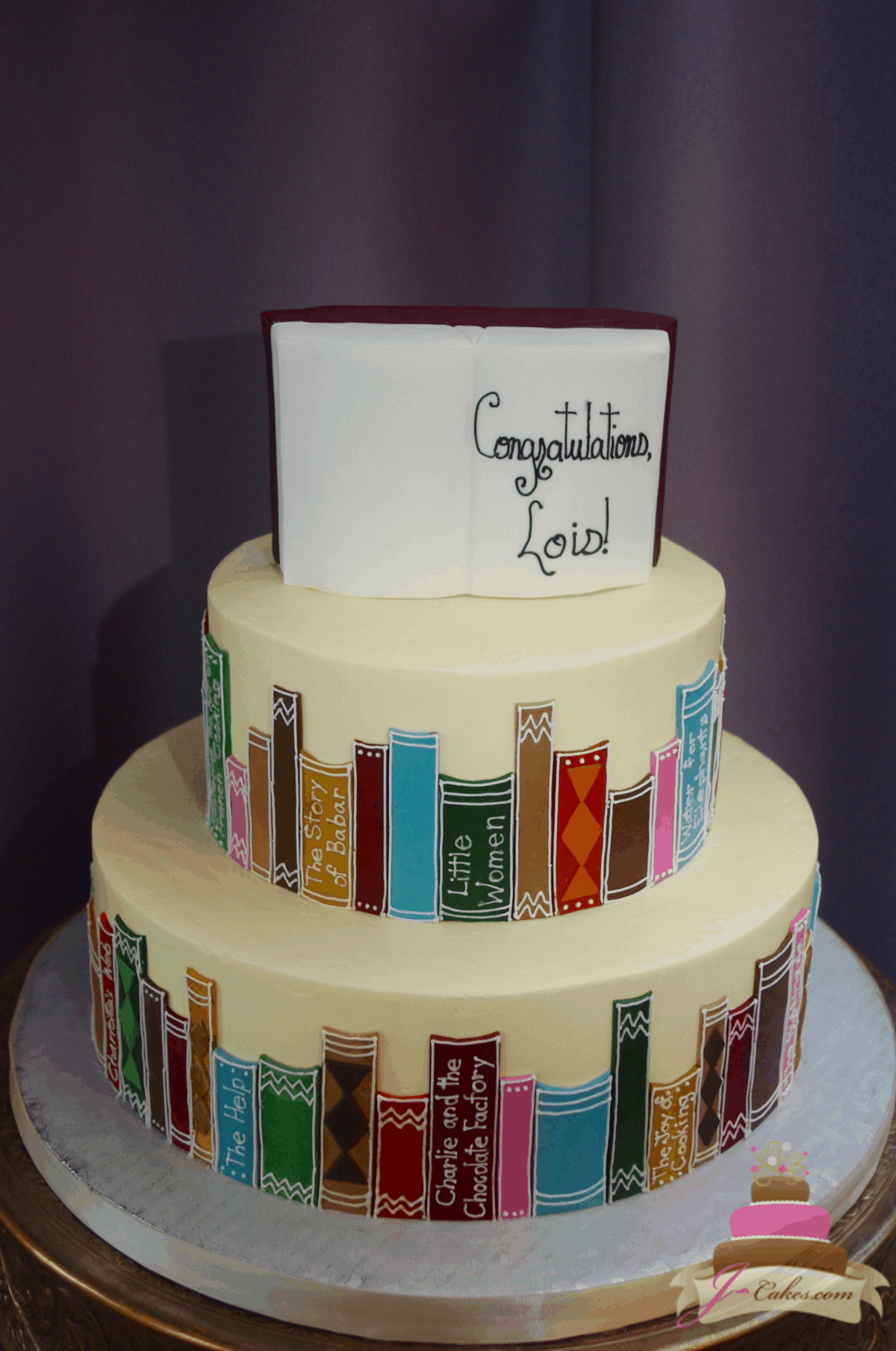 (850) Library Theme Cake