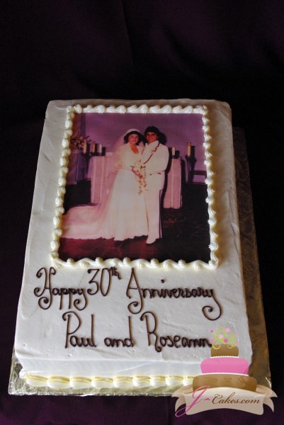 (807) Photo Anniversary Cake