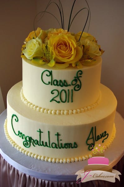 (817) Tiered Graduation Cake