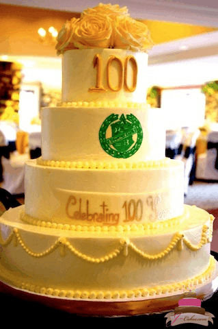 (826) 100th Anniversary Cake