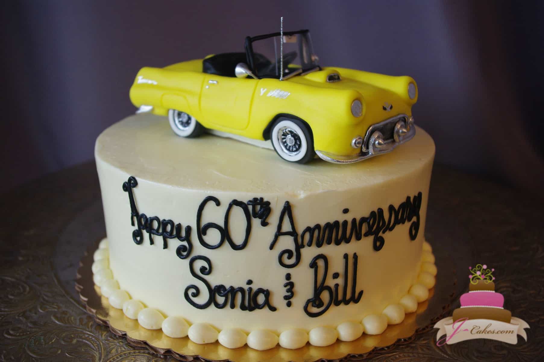 (843) 3D Car Anniversary Cake