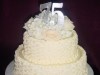 (801) Basketweave 75th Anniversary Cake