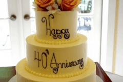 (825) 40th Anniversary Tiered Cake