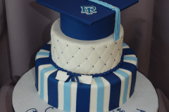 (847) Quilted Fondant Gradutation Cake