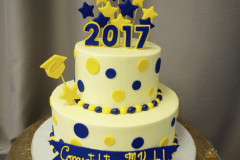 (851) Graduation Cake with Year Topper