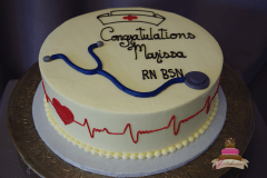 (852) Simple Nursing Graduation Cake