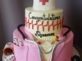 (841) Tiered Nursing Graduation Cake