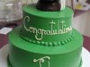 (813) Tiered Graduation Cake with Truffle Grad Cap