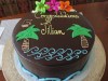 (814) Beach Theme Graduation Cake