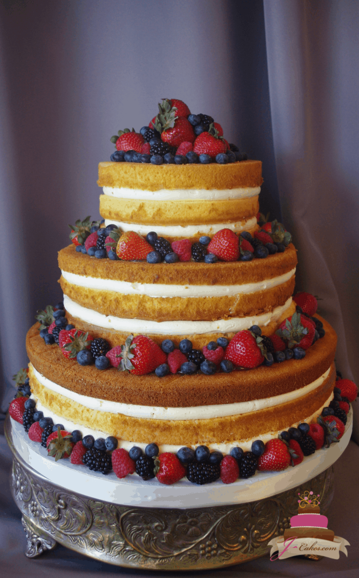 (1162) Naked Wedding Cake