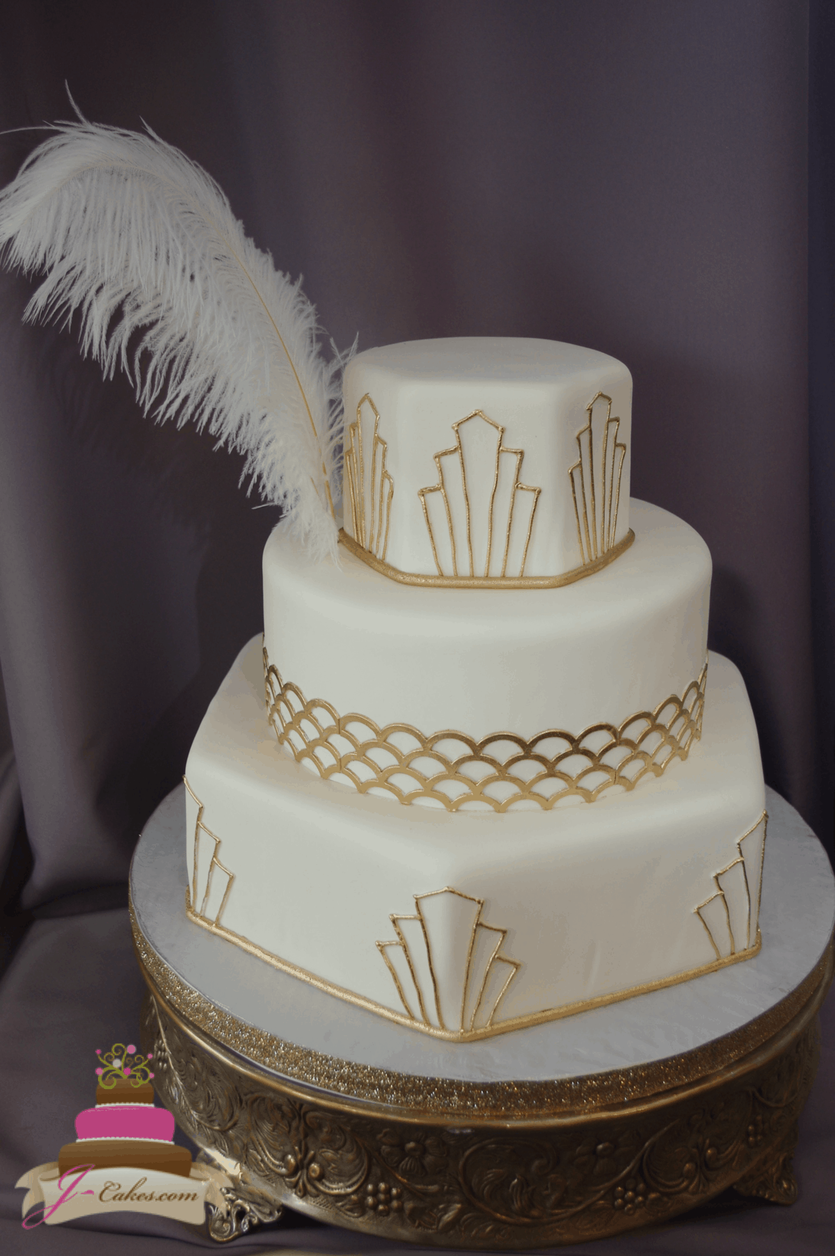 (1181) Art Deco Wedding Cake