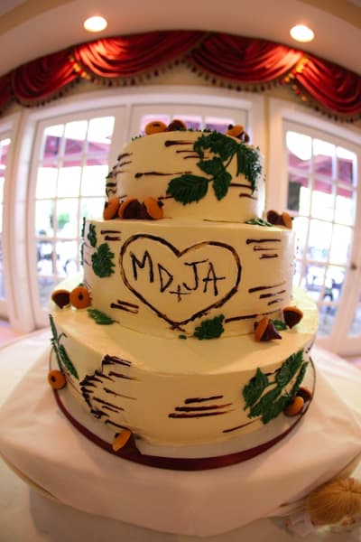 (1132) Birch Bark Wedding Cake