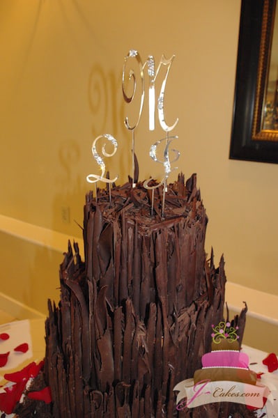(1002) Chocolate Shard Wedding Cake
