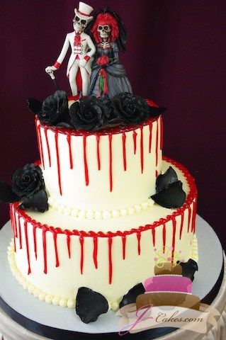 (1028) Day of the Dead Wedding Cake