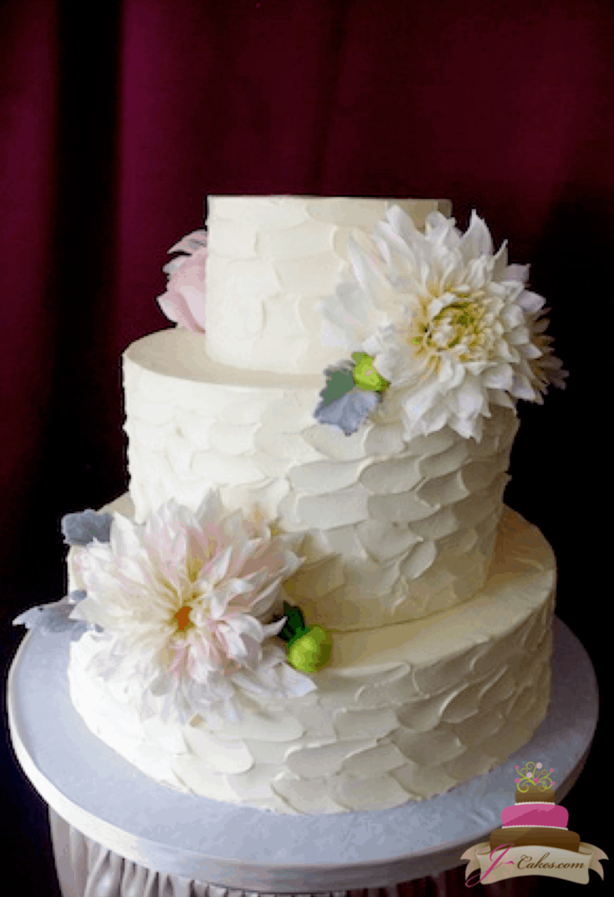 (1159) Short Texture Wedding Cake