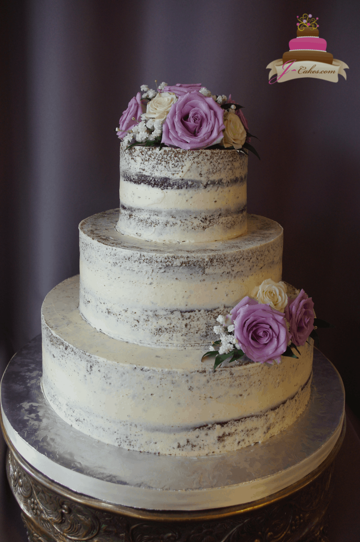 (1179) Semi-Naked Wedding Cake