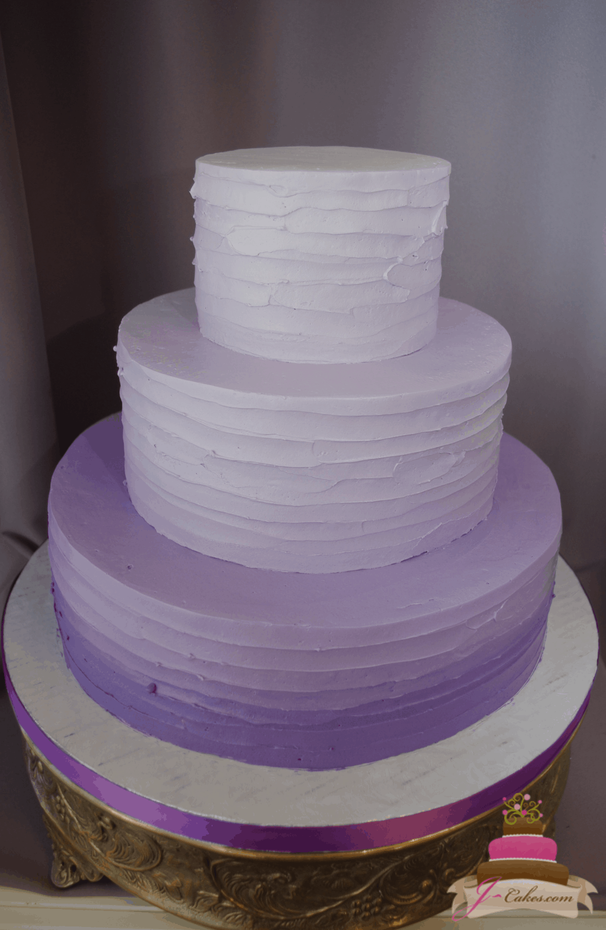 (1180) Purple Ombre Wedding Cake