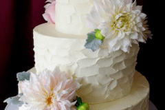 (1159) Short Texture Wedding Cake