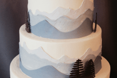 (1161) Mountain Range Wedding Cake