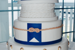 (1164) Nautical Rope Wedding Cake