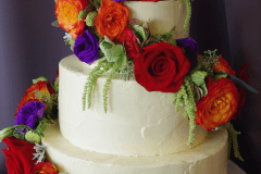 (1166) Whimsical Floral Wedding Cake