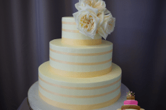 (1174) Ribbon Stripe Wedding Cake