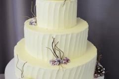 (1176) Winter Vertical Texture Wedding Cake