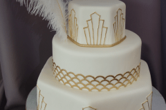 (1181) Art Deco Wedding Cake