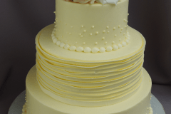 (1182) Buttercream Ruffle Wedding Cake