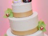 (1122) Gold Ribbon Dot Wedding Cake