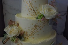 (1193) Gold Speckled Wedding Cake