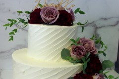 (1195) Diagonal Texture Wedding Cake