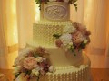 (1146) Dragged Dot Wedding Cake