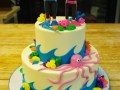 (1153) Scuba Theme Wedding Cake